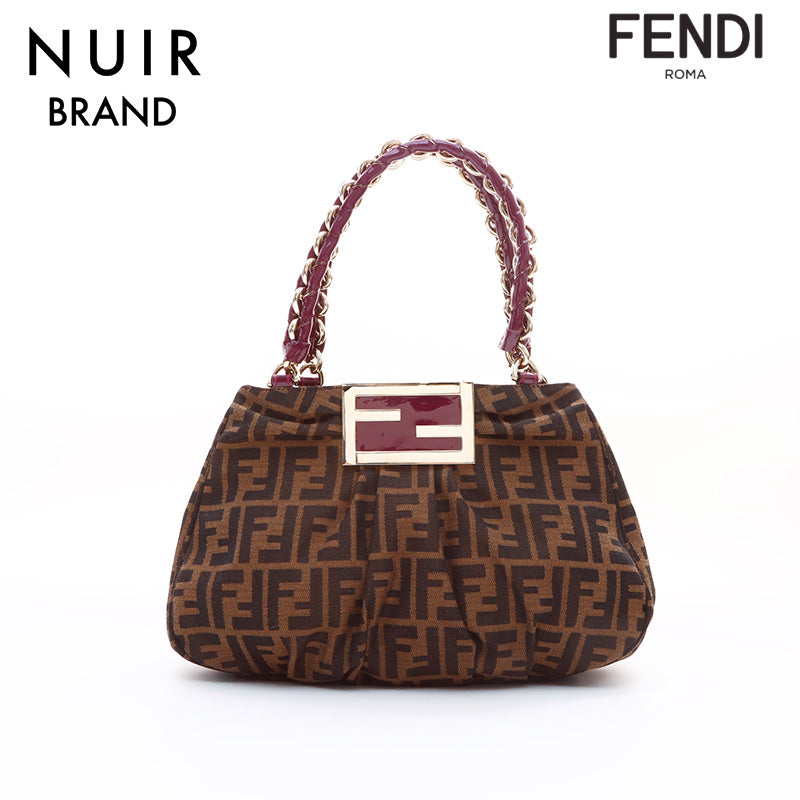 フェンディ FENDI ズッカ ミアチェーン ハンドバッグ ブラウン WS7631