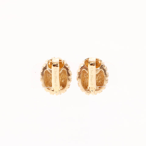 Boucles d'oreilles de logo chrétien Gold Black WS7646