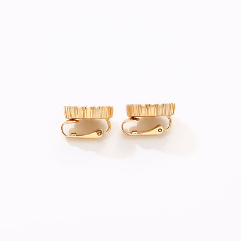 Boucles d'oreilles de logo chrétien Gold Black WS7646