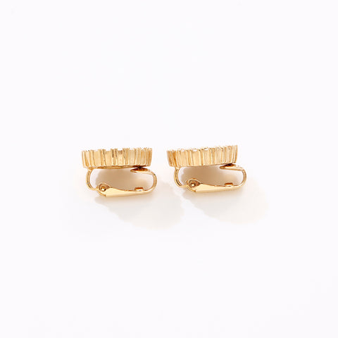 Boucles d'oreilles de logo chrétien Gold Black WS7646