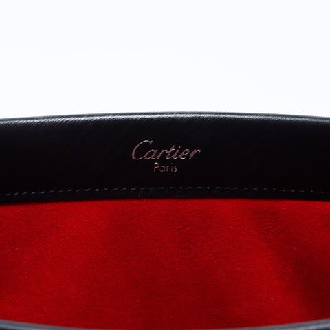 カルティエ CARTIER トリニティ レザー ハンドバッグ ブラック WS7652