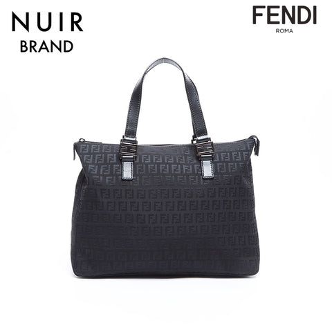 FENDI Zucca Handbag Black WS7659