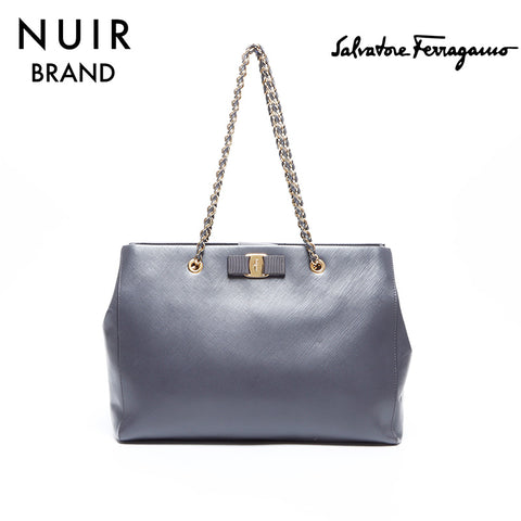Salvatore Ferragamo Varra Shoulder Bag Grey WS7661