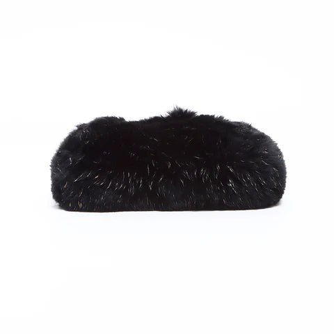 【超希少】CHANEL Coco Mark Fur Shoulder Bag CHANEL COCO Mark Logo Fur Suede Hand Bag Grey Authentic Used F/S