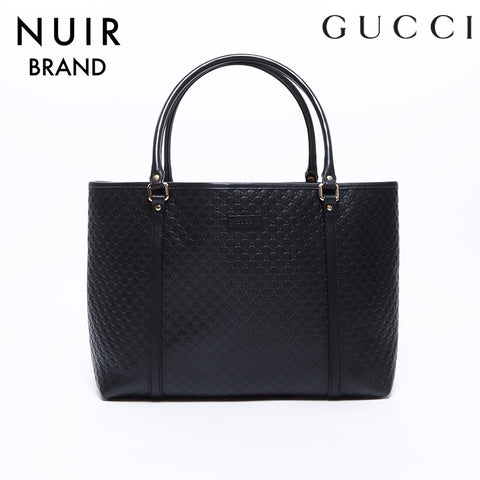 Gucci GUCCI Guccishima Leather Shoulder Bag Black WS7677