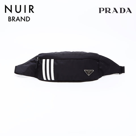 プラダ PRADA アディダス Adidas Re-Nylon コラボ ウエストバッグ ブラック WS7688