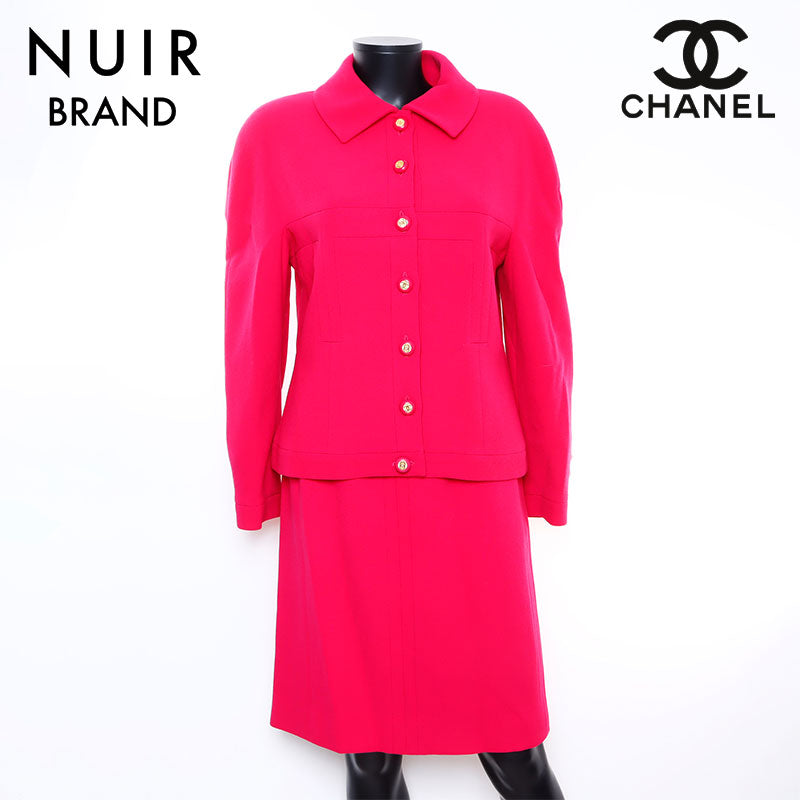 シャネル CHANEL サイズ:44 ココマークボタン スカート スーツ ピンク WS7703 – NUIR VINTAGE