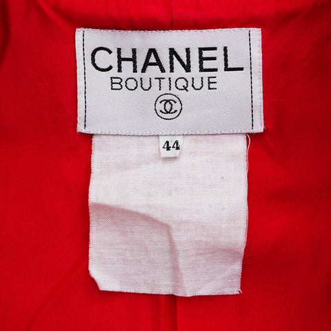シャネル CHANEL サイズ:44 ココマークボタン スカート スーツ ピンク WS7703