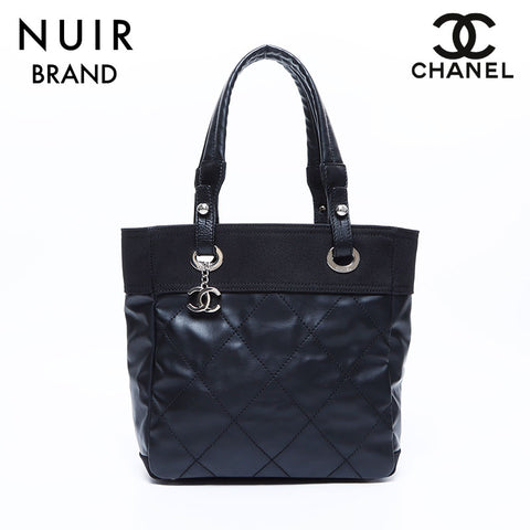 シャネル CHANEL パリビアリッツ 12番台 トートバッグ ブラック WS7712