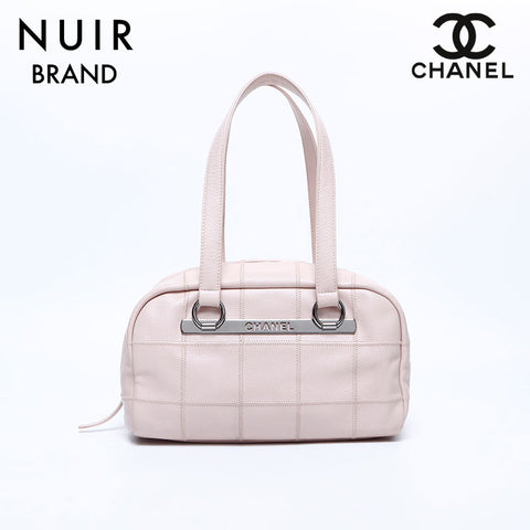 シャネル CHANEL 9番台 チョコバー ショルダーバッグ ピンク WS7715