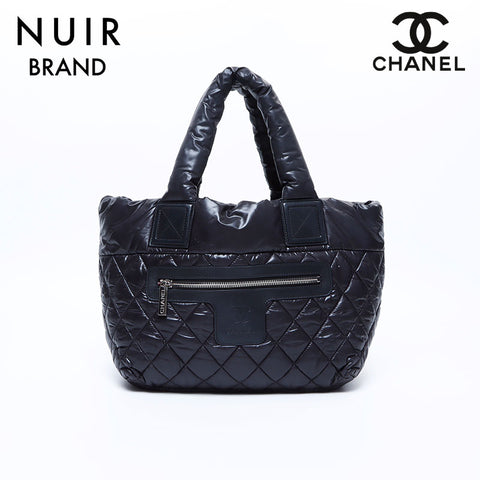 Chanel Coco Cocoon Matelasse Nylon No. 24 Handbag Black WS7720