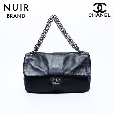 Chanel Coco Mark Chain Lambskin No. 11 Shoulder Bag Black WS7722