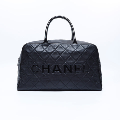 シャネル CHANEL CHANEL キャビアスキン ボストン ラージ6番台 ハンドバッグ ブラック WS7723