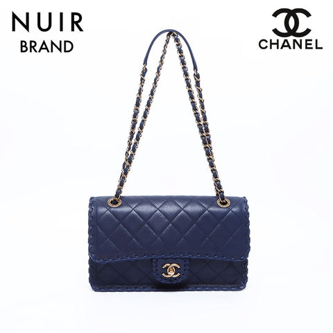 Chanel Coco Mark Matelasse 20 shoulder bag Navy WS7725