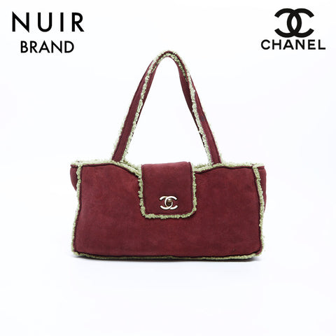 Chanel Coco Mark Mouton No. 5 Handbag Brown Green WS7731