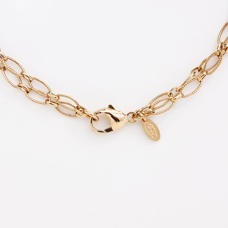 Chanel CHANEL Rhinestone Coco Mark Flower Motif Pearl 05P Necklace