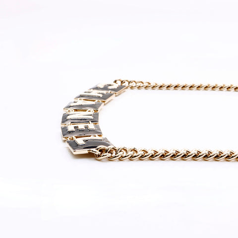 CHANEL CHANELCOCO MarkB22 Chain belt gold black white WS7740