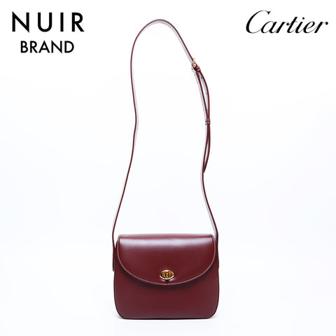 Cartier Leather Turn Rock Shoulder Bag Red WS7743