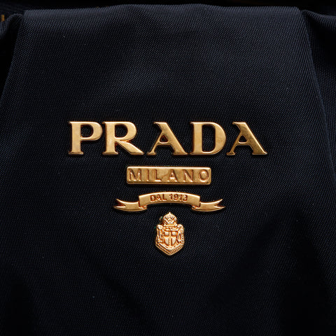 プラダ PRADA チェーン ナイロン ハンドバッグ ブラック WS7749