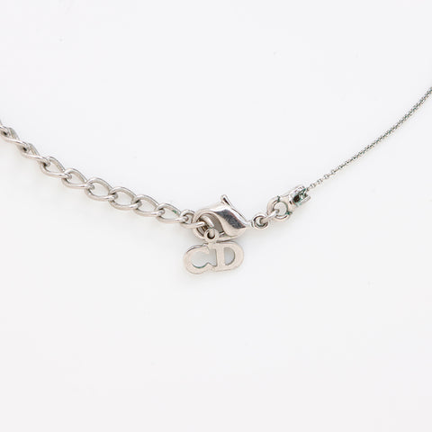 Christian Dior logo Necklace Silver WS7758
