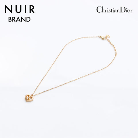 クリスチャンディオール Christian Dior ハート ネックレス ゴールド WS7759