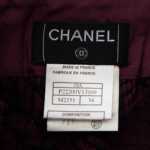 シャネル CHANEL size:34 03A ツイード スーツ パープル WS7764