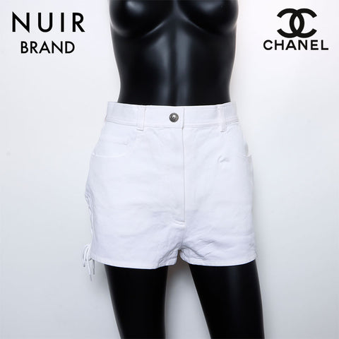 シャネル CHANEL E97 Size:40 ココマーク ショートパンツ ホワイト WS7768