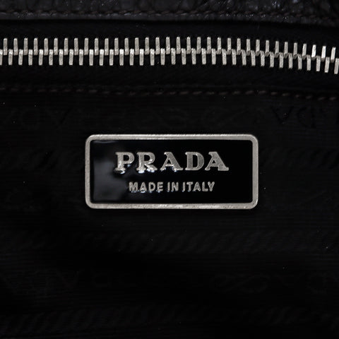 プラダ PRADA シルバー金具 サイドポケット ダイノ ショルダーバッグ ブラック WS7815