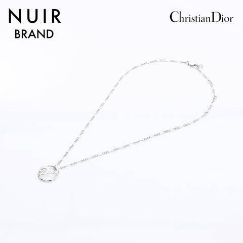 クリスチャンディオール Christian Dior ロゴ ネックレス シルバー WS7827