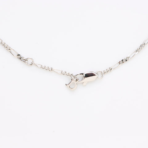 極美品 クリスチャンディオール Christian Dior ロゴ ネックレス シルバー WS7827