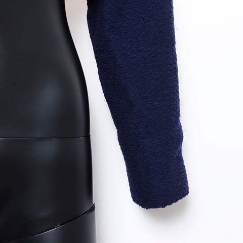 Chanel No collar Size:38 Jacket Blue WS7829