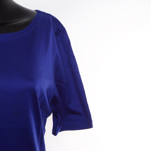 Yves Saint Laurent Yves Saint Laurent尺寸：M Rhinestone YSL徽标短袖T恤蓝色WS7832