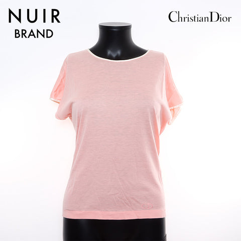 クリスチャンディオール Christian Dior サイズ:M シルク×コットン 半袖Ｔシャツ ピンク WS7833