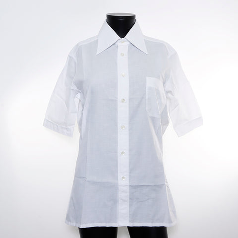 塞琳大小：37澳门全面图案短袖衬衫白色WS7834