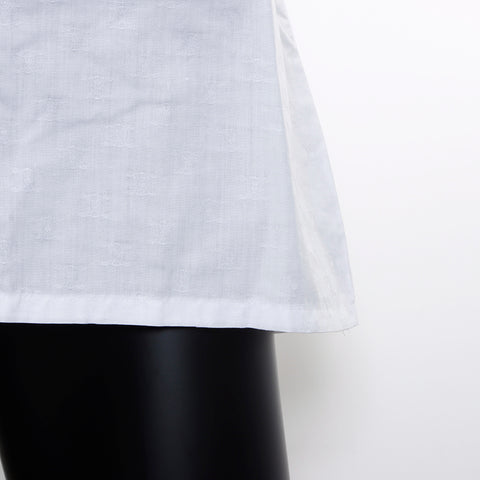 塞琳大小：37澳门全面图案短袖衬衫白色WS7834