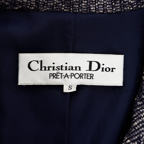 クリスチャンディオール Christian Dior サイズ:S テーラード ジャケット ネイビー WS7841