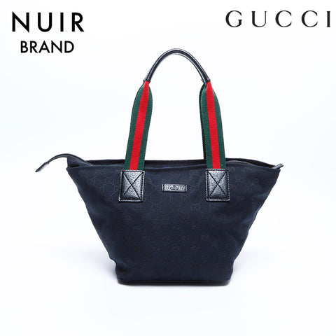 グッチ GUCCI GGキャンバス シェリーライン ハンドバッグ ブラック WS7851