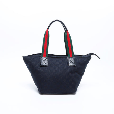 グッチ GUCCI GGキャンバス シェリーライン ハンドバッグ ブラック WS7851