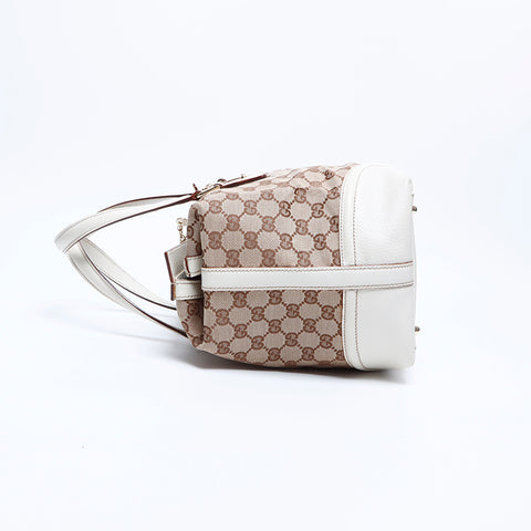 グッチ GUCCI GG キャンバス シェリーライン ハンドバッグ ベージュ WS7855