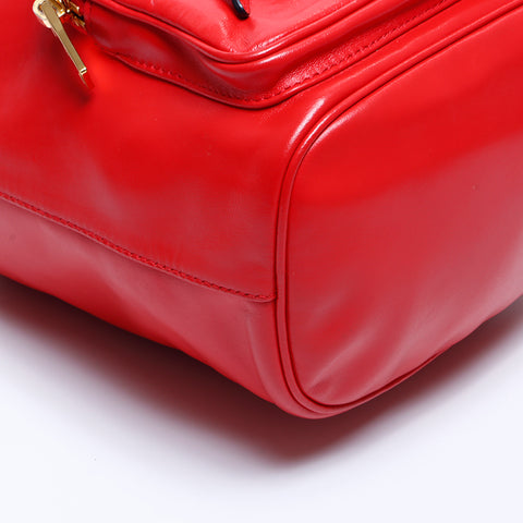 Prada Duet皮革桶袋肩带红色WS7857