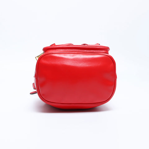 Prada Duet皮革桶袋肩带红色WS7857