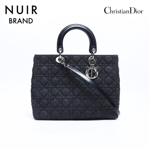 クリスチャンディオール Christian Dior レディーディオール 2way キャンバス ハンドバッグ ブラック WS7859