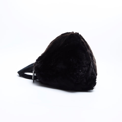Prada Canapa fur手提袋黑色WS7874