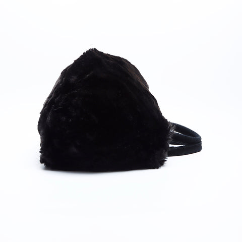 Prada Canapa fur手提袋黑色WS7874