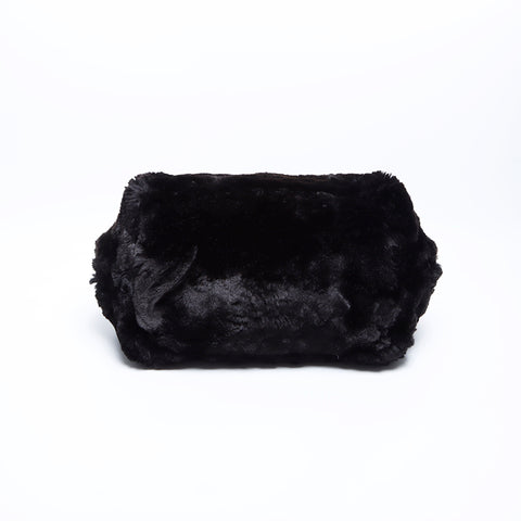 Prada Canapa fur手提袋黑色WS7874