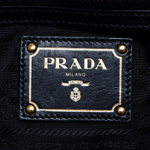 プラダ PRADA ギャザー 2way ハンドバッグ ブラック WS7877