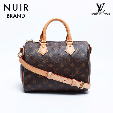 Louis Vuitton LOUIS VUITTON MB3199 Speedy 2way 25 Monogram Handbag Brown WS7880