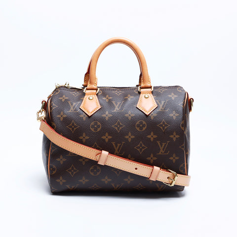 ルイ・ヴィトン LOUIS VUITTON MB3199 スピーディ 2way 25 モノグラム ハンドバッグ ブラウン WS7880