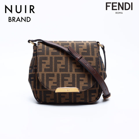 フェンディ FENDI ズッカ ショルダーバッグ ブラウン WS7886