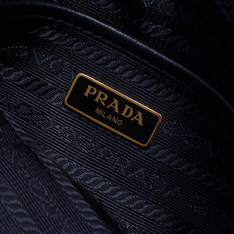 プラダ PRADA マトラッセ チェーン レザー ショルダーバッグ ブラック WS7887